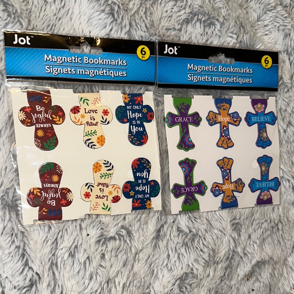 Jot Magnetic Bookmarks Set Religious Christian Cross Book Lover Bookmark